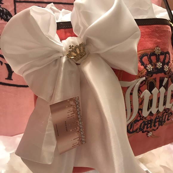 Rare 🦄peaches 🍑 n cream ☁️vintage velvet tote 💕 - Picture 3 of 11